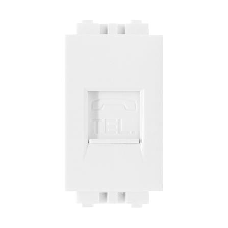 เต้ารับโทรศัพท์ CT ELECTRIC 6P/4C TEL-1 สีขาว