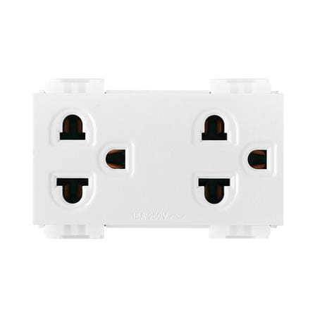 เต้ารับคู่ 3 ขา CT ELECTRIC CPS-116 สีขาว