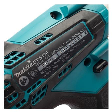บล็อกไร้สาย (พร้อมแบตเตอรี่) MAKITA M011-DTW190SF1J 1/2 นิ้ว 18 โวลต์ และกล่อง MAKPAC_4