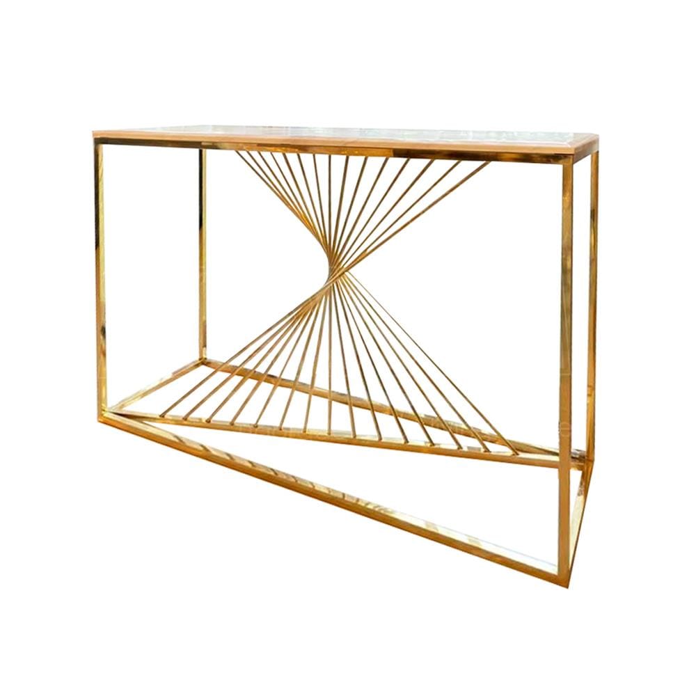 โต๊ะคอลโซล KAWIN MODERN GOLD CA1405 สีขาว/โรสโกลด์