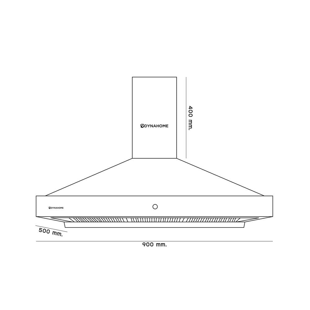 เครื่องดูดควันกระโจม DYNA HOME DH1890 90 ซม.