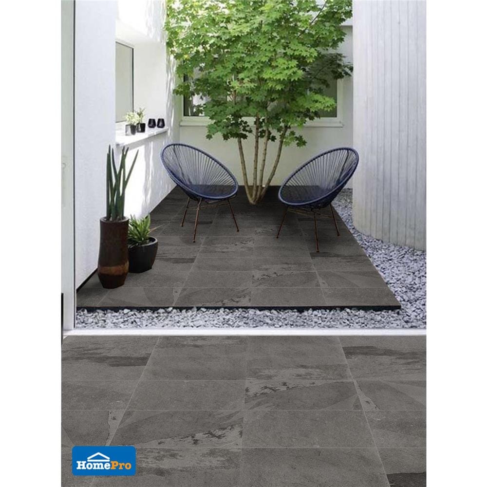 กระเบื้องพื้นพอร์ซเลน 29.8x60 ซม. TARA ลิสบอน ดำ A 0.72M2
