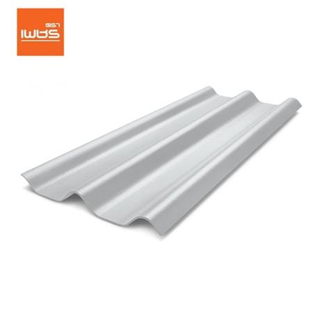 กระเบื้องหลังคา ลอนคู่ ห้าห่วง 0.4x50x150 ซม. สีซีเมนต์_0