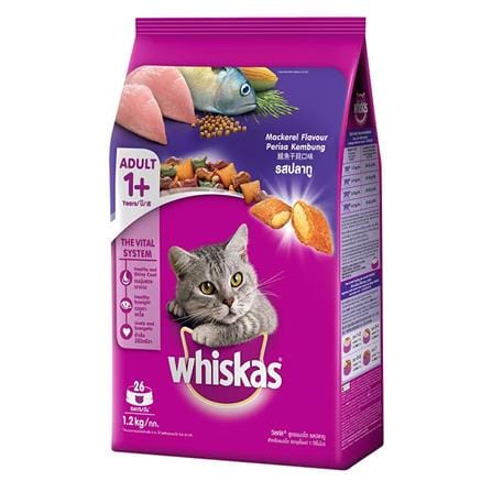 อาหารแมว WHISKAS ADULT พ็อกเก็ต รสปลาทู 1.2 กก._0
