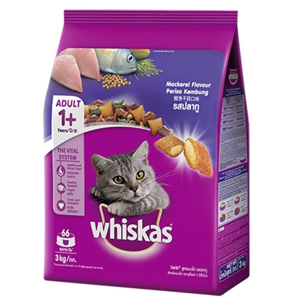 อาหารแมว WHISKAS รสปลาทู 3 กก.