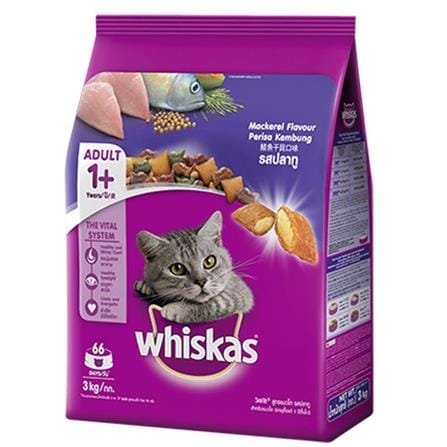 อาหารแมว WHISKAS รสปลาทู 3 กก.