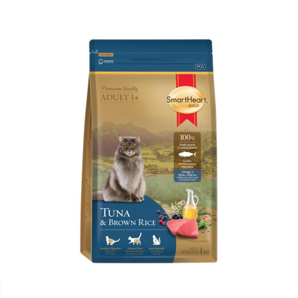 อาหารแมว SMARTHEART GOLD TUNA AND BROWN RICE 1 กก.