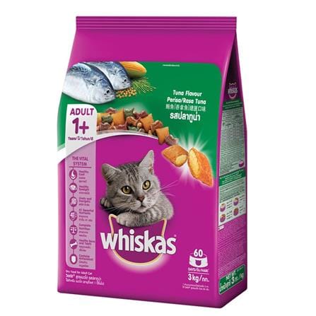 อาหารแมว WHISKAS รสปลาทูน่า 3 กก.