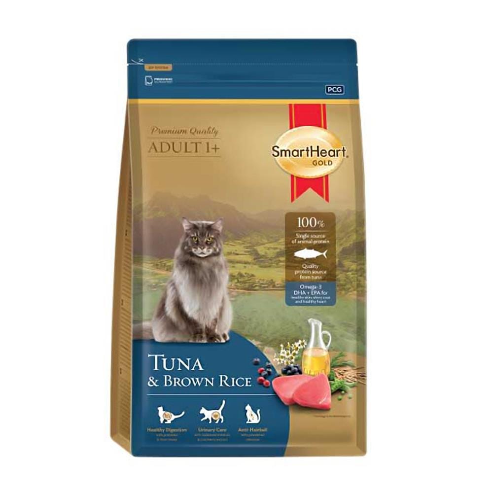 อาหารแมว SMARTHEART GOLD TUNA AND BROWN RICE 300 ก.