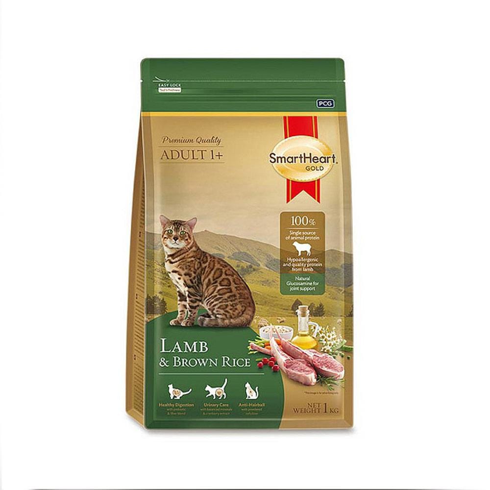 อาหารแมว SMARTHEART GOLD LAMB AND BROWN RICE 1 กก.