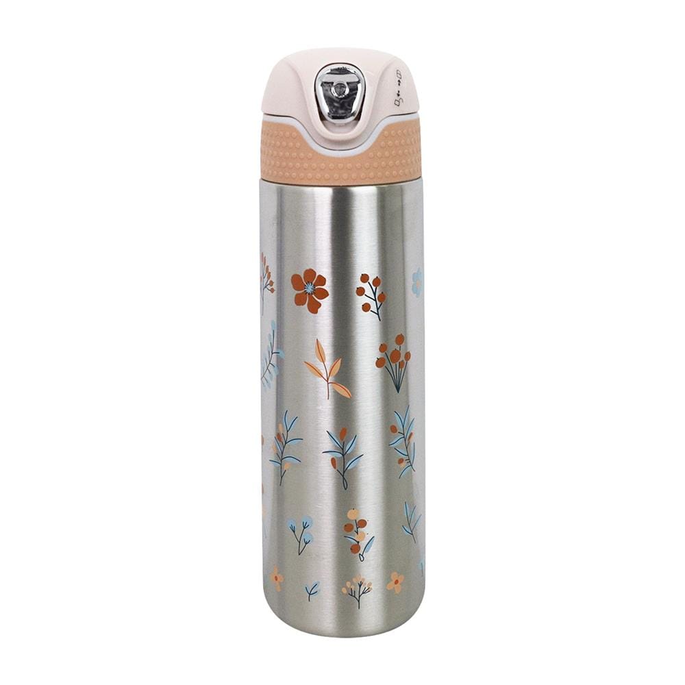 กระติกสุญญากาศ KECH SAFE LOCK LEAF 0.42 ลิตร สีชมพู