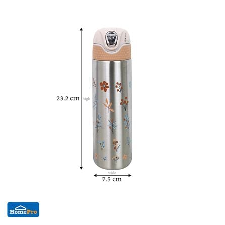 กระติกสุญญากาศ KECH SAFE LOCK LEAF 0.42 ลิตร สีชมพู_5