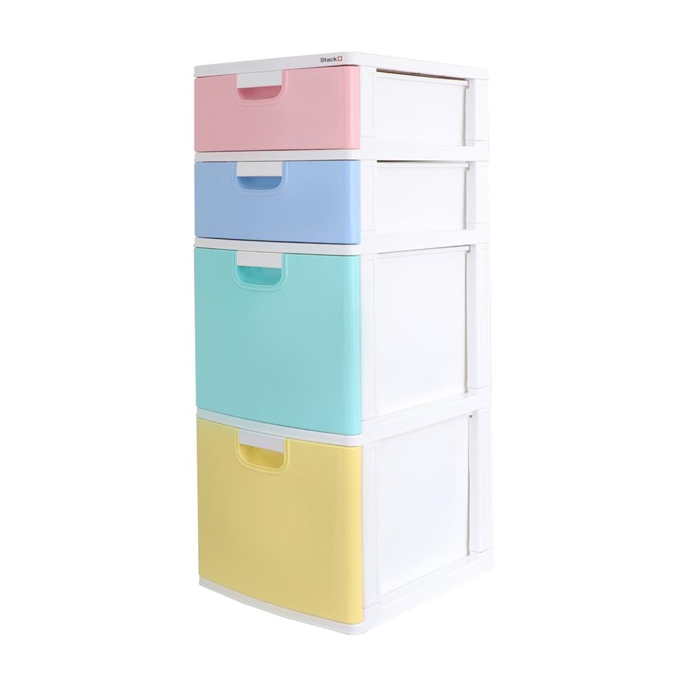 ตู้ลิ้นชัก 4 ชั้น STACKO SL22 42X48X112 ซม. หลากสี