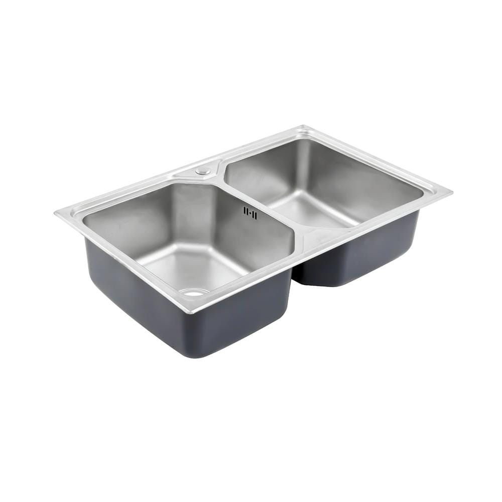 ซิงค์ฝัง 2 หลุม DYNA HOME DH-8050-B สีเงิน