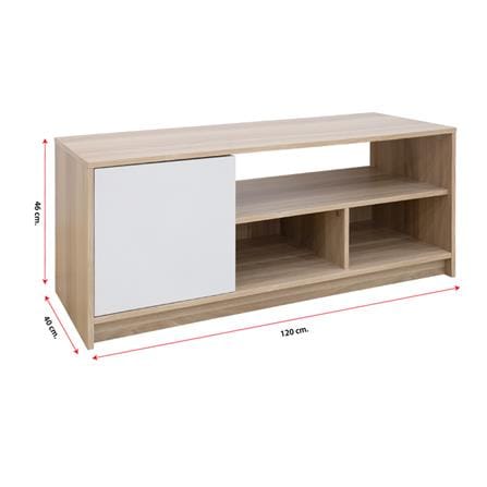 ตู้วางทีวี FURDINI SETH 120 ซม. สีไวท์โอ๊ค/ขาว_9