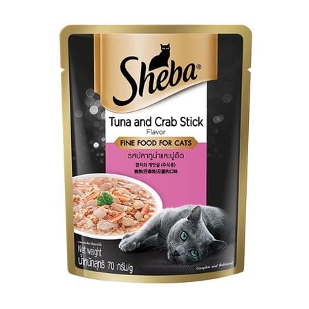 อาหารเปียกแมว SHEBA DELUXE TUNA AND CRAB STICK 70 ก._0