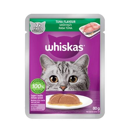 อาหารเปียกแมว WHISKAS SENIOR TUNA 80 ก._0