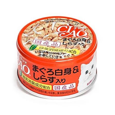 อาหารเปียกแมว CIAO WHITE TUNA AND SHIRASU 85 ก._0