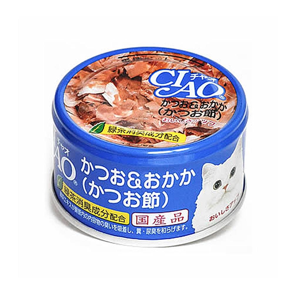 อาหารเปียกแมว CIAO WHITE TUNA AND KATSUOBUSHI 85 ก.