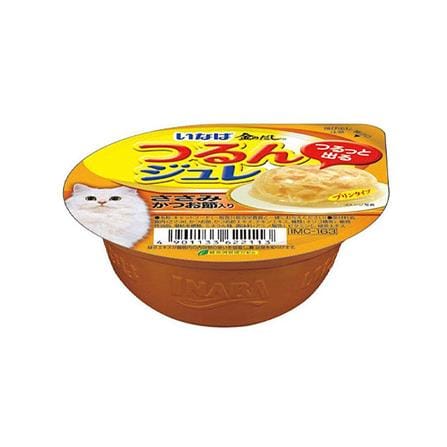 อาหารเปียกแมว INABA รสเนื้อสันในไก่และปลาโอสไลซ์ในเยลลี่ 65 ก.