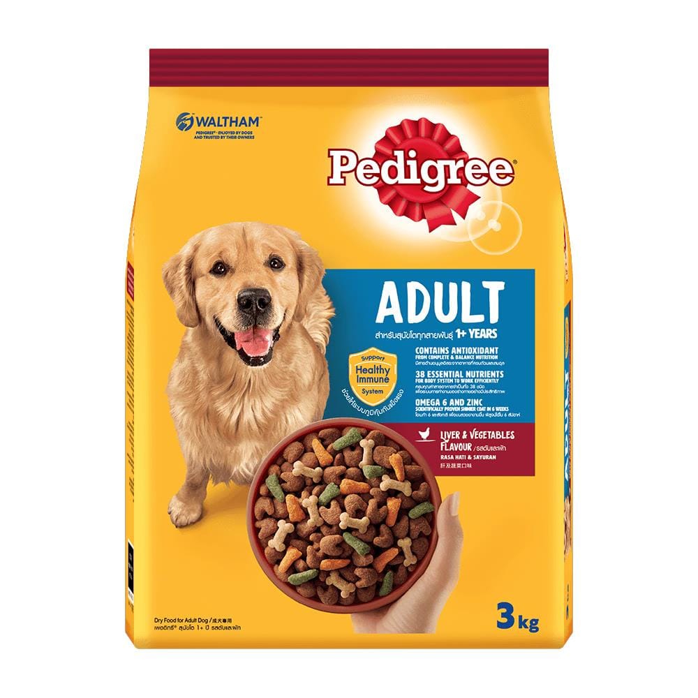 อาหารสุนัข PEDIGREE LIVER AND VEGETABLES 3 กก.