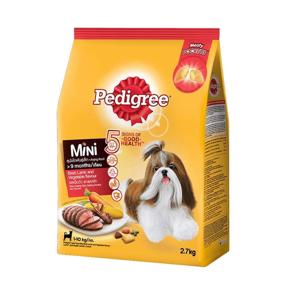 อาหารสุนัข PEDIGREE MINI BEEF, LAMB&VEGETABLE 2.7 กก.