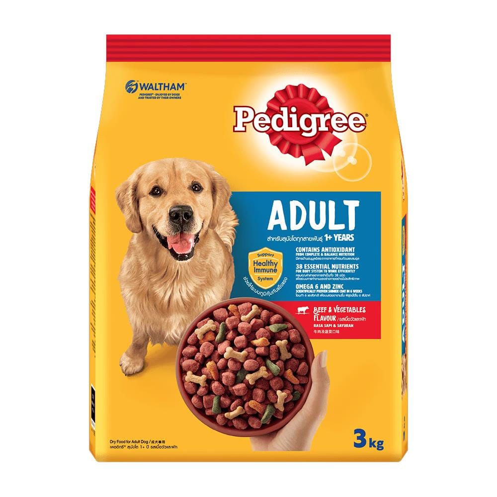 อาหารสุนัข PEDIGREE BEEF & VEGETABLES 3 กก.