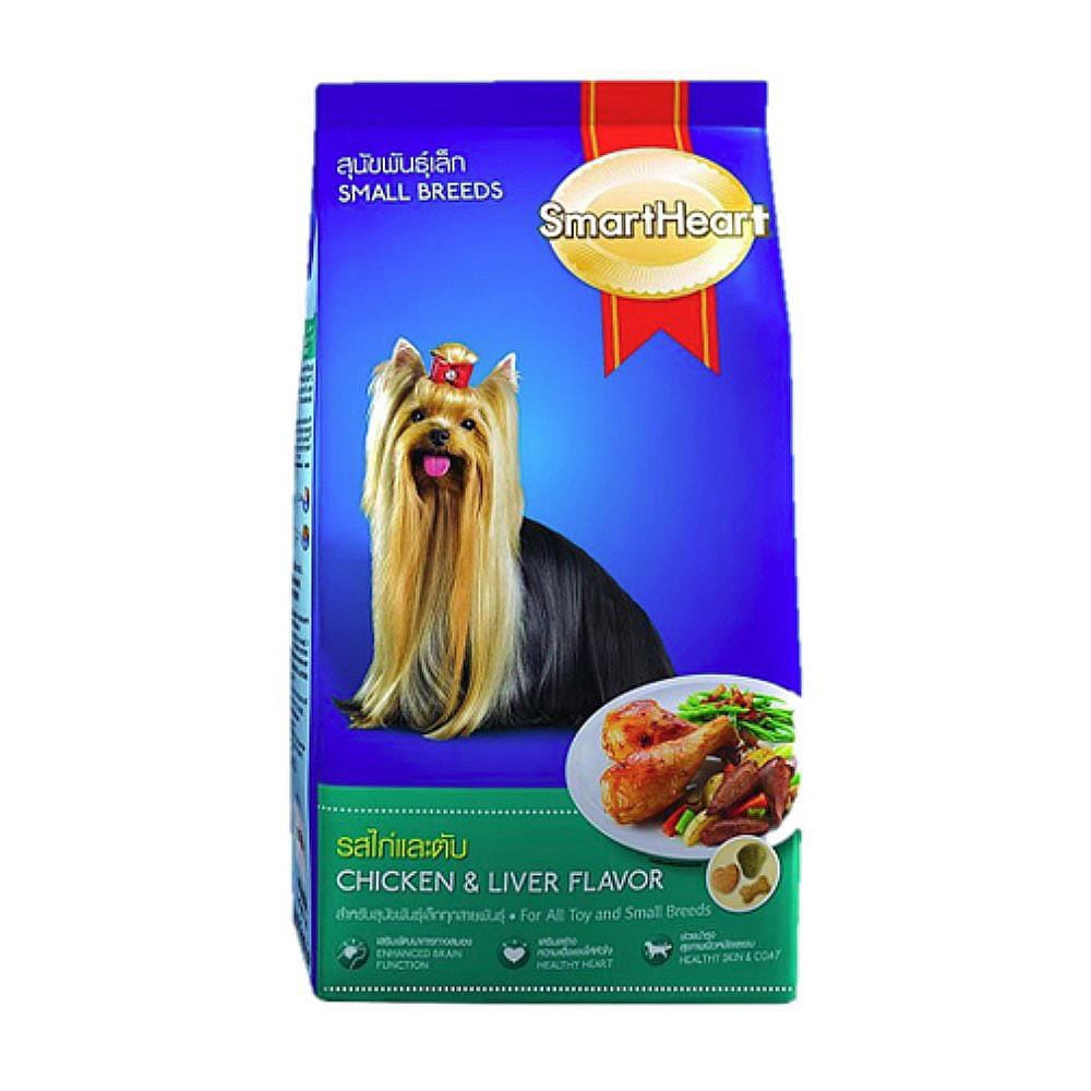 อาหารสุนัข SMARTHEART ADULT SMALL รสไก่และตับ 1.5 กก.