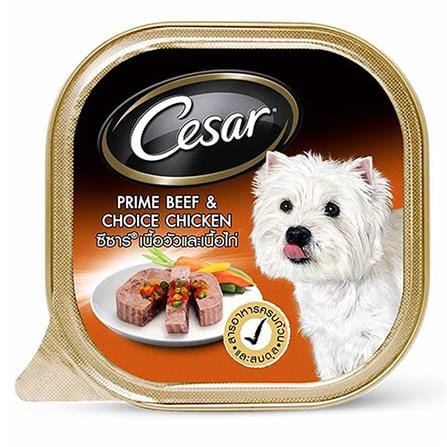 อาหารเปียกสุนัข CESAR DOG PRIME BEEF & CHOICE CHICKEN 100 ก._0