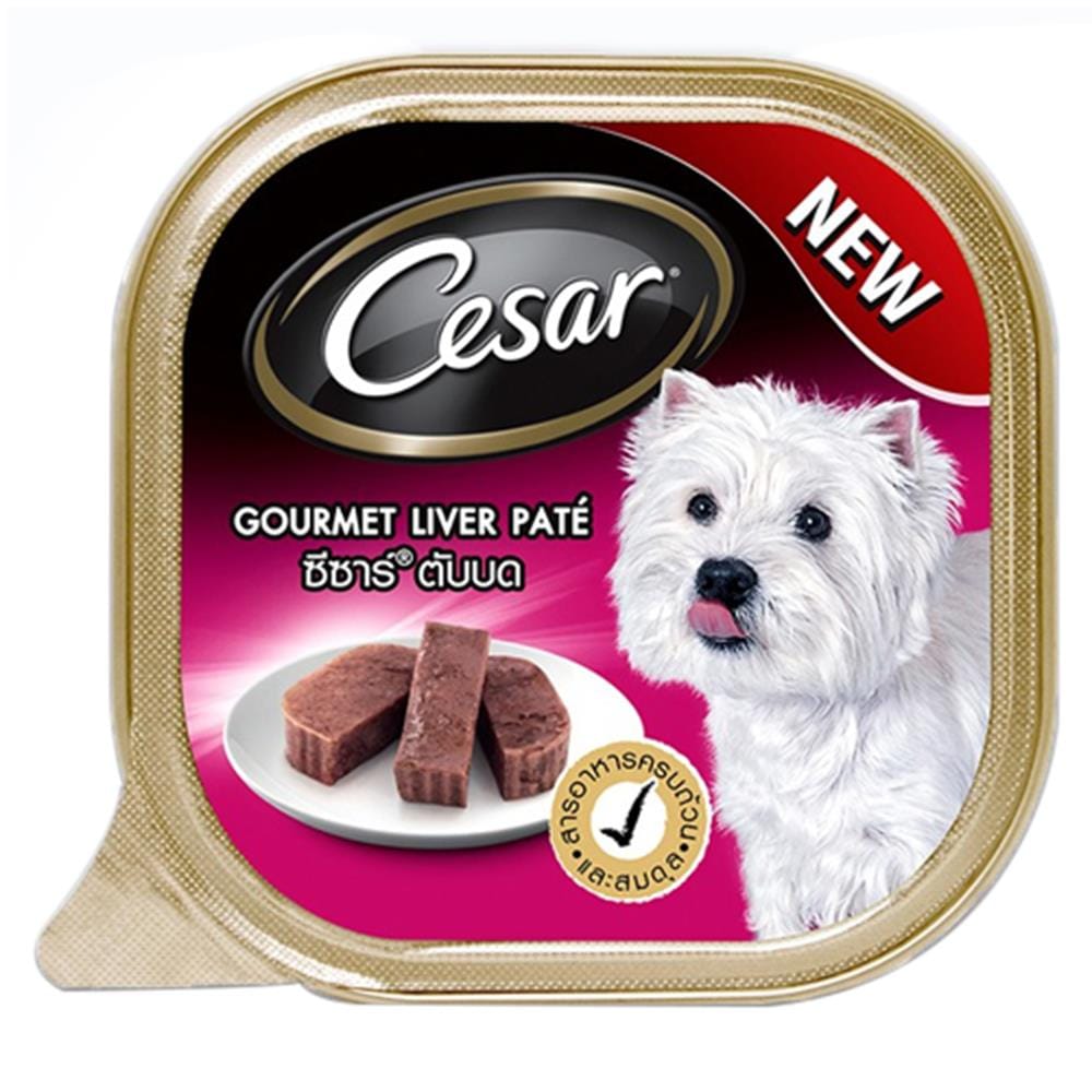 อาหารเปียกสุนัข CESAR GOURMET LIVER PATE 100 ก.
