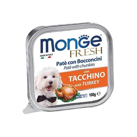 อาหารเปียกสุนัข MONGE FRESH TURKEY 100 ก.