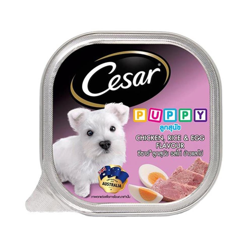 อาหารเปียกสุนัข CESAR PUPPY CHICKEN, EGG & RICE 100 ก.