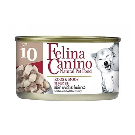 อาหารเปียกสุนัข FELINA CANINO DOG10 ROOS & MOOS 85 ก.