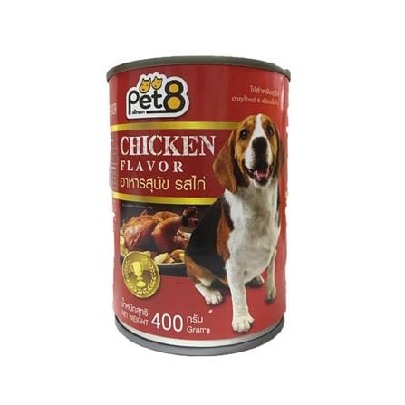 อาหารเปียกสุนัข PET8 CHICKEN FLAVOUR 400 กรัม_0
