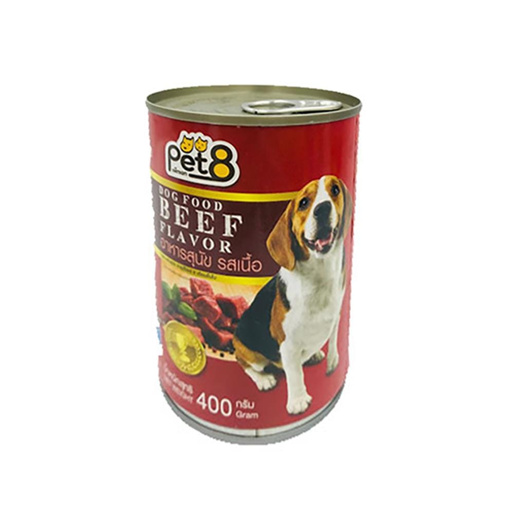 อาหารเปียกสุนัข PET8 BEEF FLAVOUR 400 กรัม