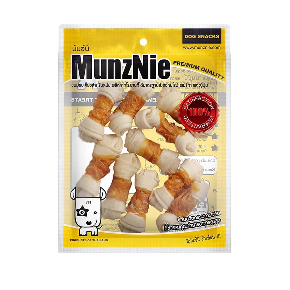 ขนมสุนัข MUNZNIE BONE WRAPPED CHICKEN 2.5 นิ้ว 10 ชิ้น