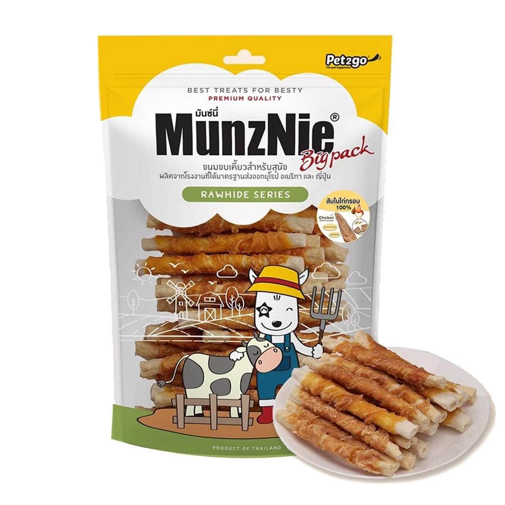 ขนมสุนัข MUNZNIE CRUNCHY WRAPPED CHICKEN 24 ชิ้น