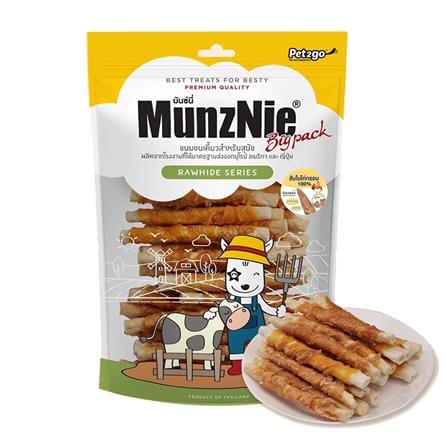 ขนมสุนัข MUNZNIE CRUNCHY WRAPPED CHICKEN 24 ชิ้น_0