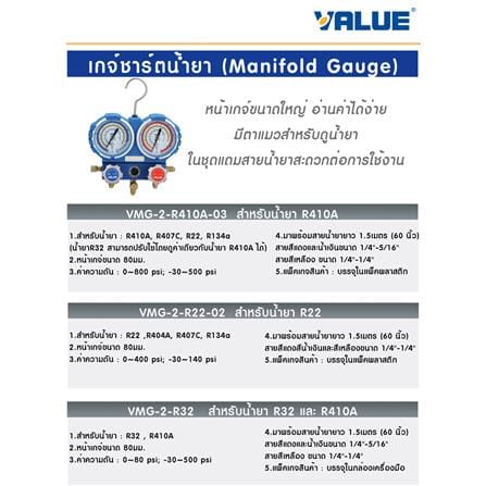 เกจ์วัดน้ำยา VALUE VMG-2-R32 BOX_2