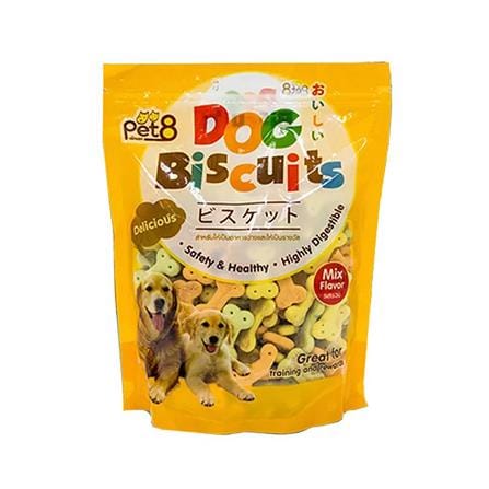 ขนมสุนัข PET8 DOG BISCUIT รูปกระดูก รวมรส 320 ก._0