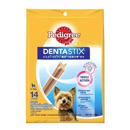 ขนมขัดฟันสุนัข PEDIGREE DENTA STIX 14 STICKS พันธุ์ตุ๊กตา 120 ก.