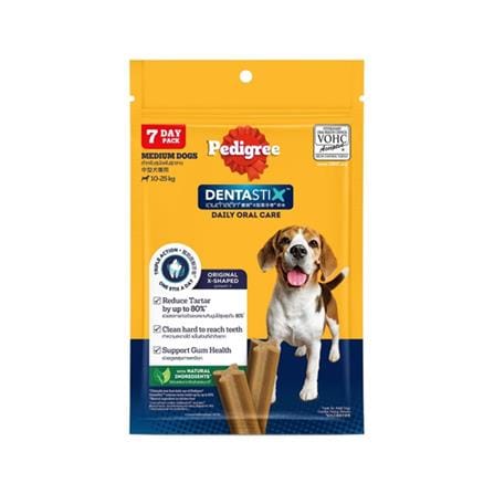 ขนมขัดฟันสุนัข PEDIGREE DENTA STIX พันธุ์กลาง 7 ชิ้น 172 กรัม