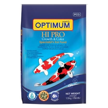 อาหารปลา OPTIMUM HI PRO GROWTH AND COLOR MEDIUM PELLET 1.5 กก._0
