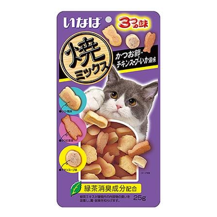 ขนมแมว INABA SOFT BITE MIX (TUNA SASAMI KATSUO AND SOUP) WITH SQUID FLAVOUR 25 ก._0