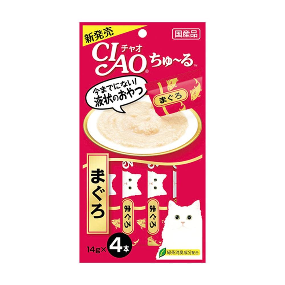 ขนมแมวเลีย CIAO-CHURU TUNA MAGURO แพ็ก 4 ชิ้น