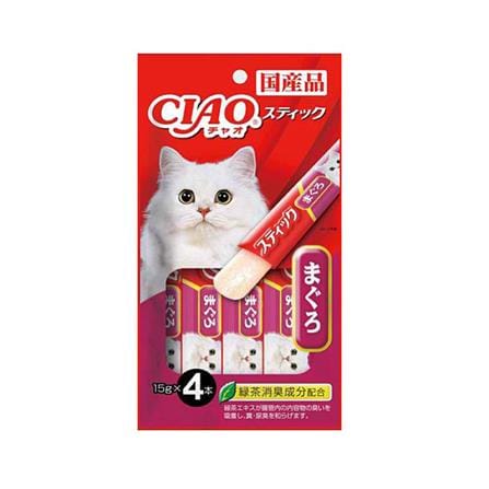 ขนมแมวเลีย CIAO STICK TUNA MAGURO IN JELLY แพ็ก 4 ซอง
