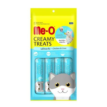 ขนมแมวเลีย MEO CREAMY TREATS รสไก่และตับ 15 ก. (แพ็ก 4 ชิ้น)_0