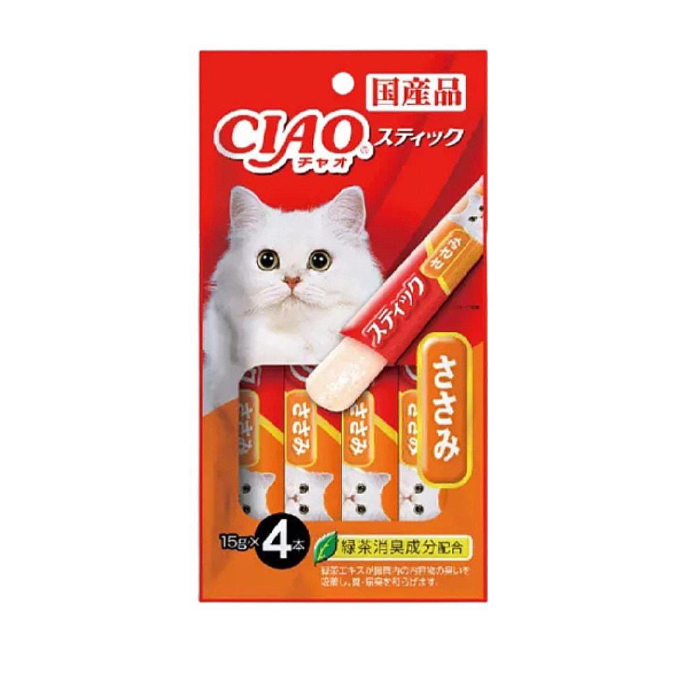 ขนมแมวเลีย CIAO STICK CHICKEN FILLET IN JELLY แพ็ก 4 ซอง