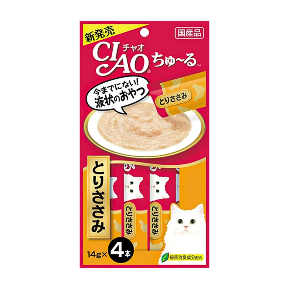 ขนมแมวเลีย CIAO-CHURU CHICKEN แพ็ก 4 ชิ้น