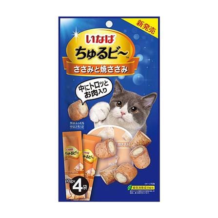 ขนมแมวเลีย CIAO CHURU-BI SASAMI CHICKEN แพ็ก 4 ชิ้น_0